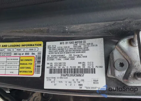 2016 Ford Fusion Hybrid Se из США, поврежденный, VIN 3FA6P0LUXGR368657